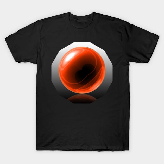 Orange Glass Orb T-Shirt by The Black Panther